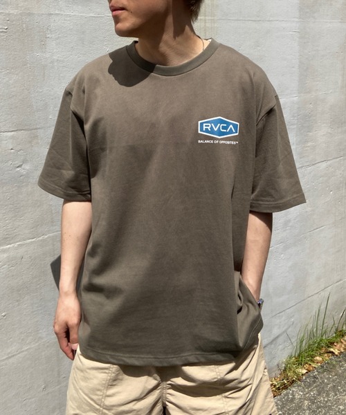 RVCA(ルーカ)の「【ムラサキスポーツ別注】RVCA/ルーカ バックプリントTシャツ クルーネック半袖Tee/オーバーサイズ サークルロゴTee BD041-P32(Tシャツ/カットソー・メンズ・ホワイト系その他3/グリーン/ブラック×ブラック・L/M/XL)」の13枚目の写真