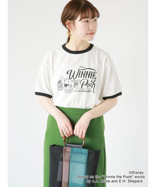 ehka sopo（エヘカソポ）の「【Disney】くまのプーさん/リンガーTシャツ（Tシャツ/カットソー・レディース・オフホワイト/キナリ/ネイビー・ﾌﾘ-）」の10枚目の写真