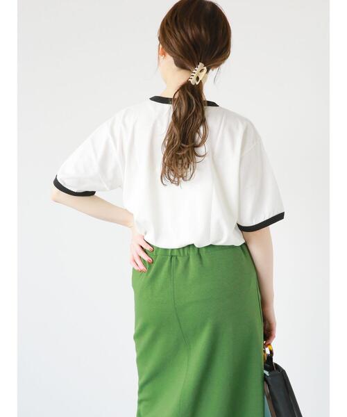 ehka sopo（エヘカソポ）の「【Disney】くまのプーさん/リンガーTシャツ（Tシャツ/カットソー・レディース・オフホワイト/キナリ/ネイビー・ﾌﾘ-）」の13枚目の写真