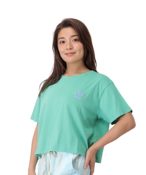 rip curl(リップカール)の「【RIPCURL(リップカール)】SEARCH ICON CROP TEE レディースクロップ丈半袖Tシャツ(Tシャツ/カットソー・レディース・ネイビー/ゴールド/グリーン・MEDIUM/SMALL/X-SMALL)」の13枚目の写真