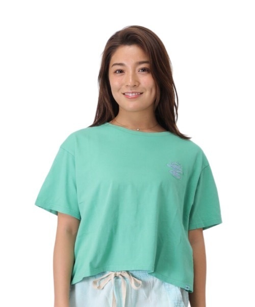 rip curl(リップカール)の「【RIPCURL(リップカール)】SEARCH ICON CROP TEE レディースクロップ丈半袖Tシャツ(Tシャツ/カットソー・レディース・ネイビー/ゴールド/グリーン・MEDIUM/SMALL/X-SMALL)」の14枚目の写真