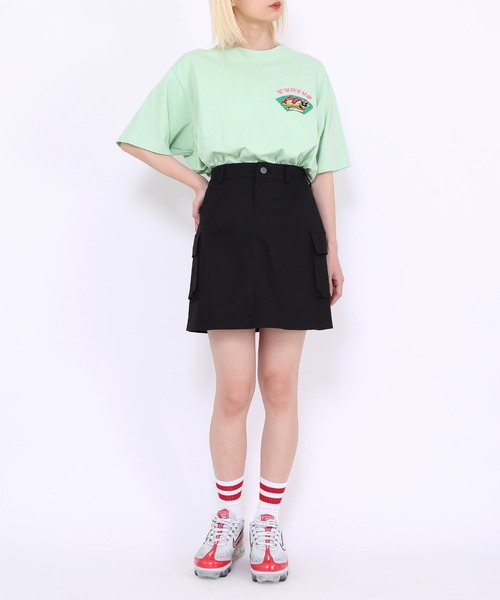 PUNYUS（プニュズ）の「カーゴミニスカート（スカート・レディース・ブラック/カーキ/イエロー・3/1/2/4）」の12枚目の写真