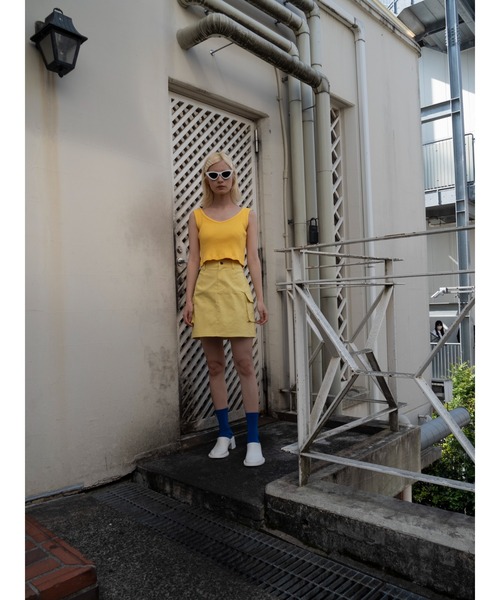 PUNYUS（プニュズ）の「カーゴミニスカート（スカート・レディース・ブラック/カーキ/イエロー・3/1/2/4）」の14枚目の写真