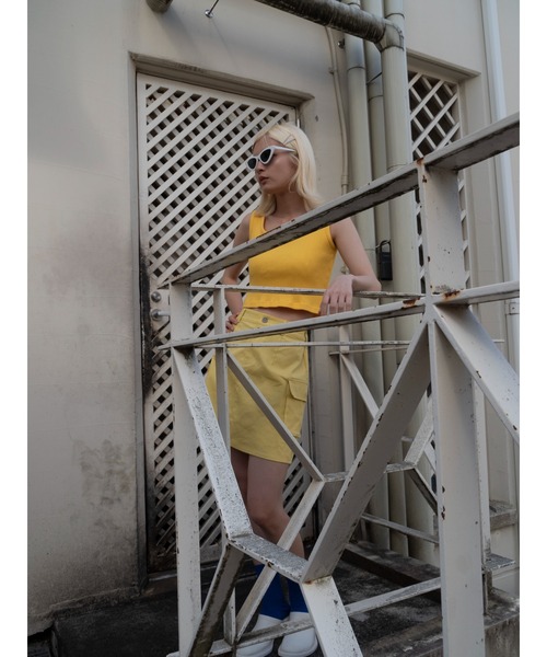 PUNYUS（プニュズ）の「カーゴミニスカート（スカート・レディース・ブラック/カーキ/イエロー・3/1/2/4）」の15枚目の写真