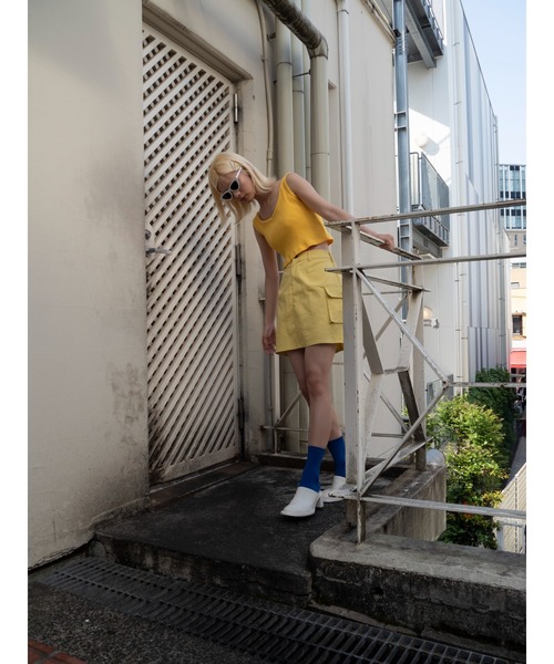 PUNYUS（プニュズ）の「カーゴミニスカート（スカート・レディース・ブラック/カーキ/イエロー・3/1/2/4）」の16枚目の写真