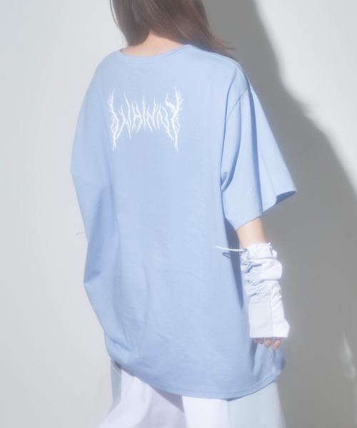 Whinny（ホワイニー）の「Whinny/閻魔大王☆（Tシャツ/カットソー・レディース・ホワイト/ブラック/サックスブルー・FREE）」の3枚目の写真