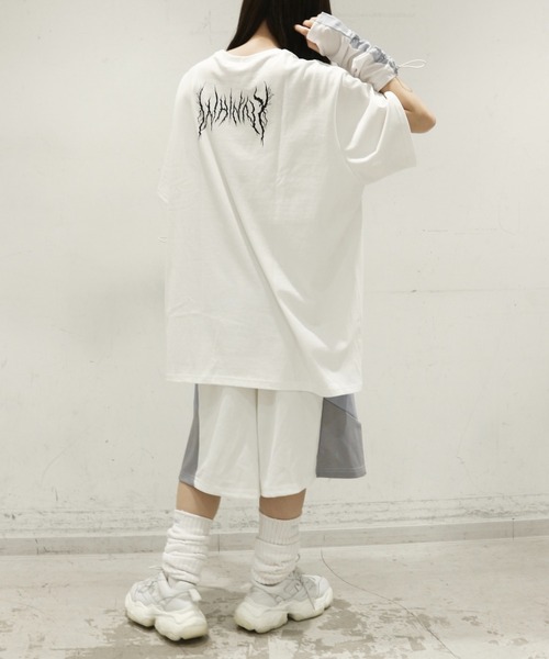 Whinny（ホワイニー）の「Whinny/閻魔大王☆（Tシャツ/カットソー・レディース・ホワイト/ブラック/サックスブルー・FREE）」の6枚目の写真