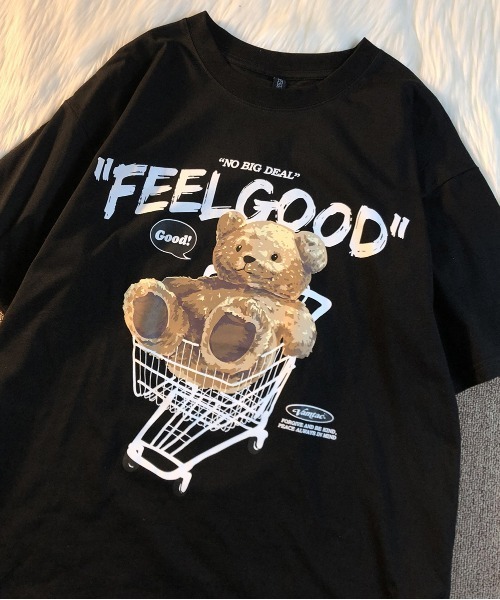 NEW GENTLEMAN(ニュージェントルマン)の「ジャンボリーテディー クルーネックT(Tシャツ/カットソー・メンズ・ブラック/ホワイト/ベージュ・M/L)」の1枚目の写真