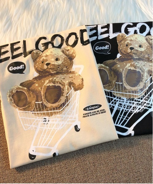 NEW GENTLEMAN(ニュージェントルマン)の「ジャンボリーテディー クルーネックT(Tシャツ/カットソー・メンズ・ブラック/ホワイト/ベージュ・M/L)」の14枚目の写真