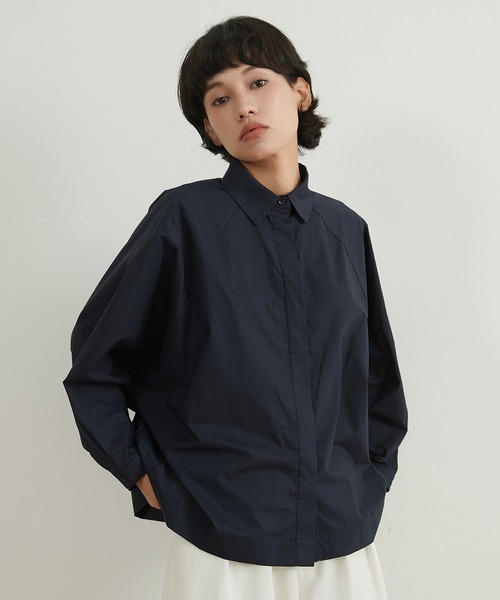 ブラウス シャツ On One's Own 長袖ルーズフィットシャツ綿100％ レディース On One's Own ブラウス シャツ 長袖ルーズフィットシャツ綿100