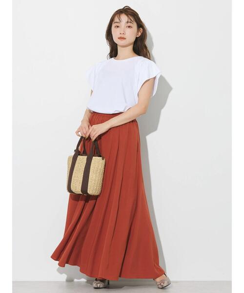 AMERICAN HOLIC（アメリカンホリック）の「サラックールギャザーフレアスカート③（スカート・レディース・ブラック/ブルー/テラコッタ・L/M）」の12枚目の写真