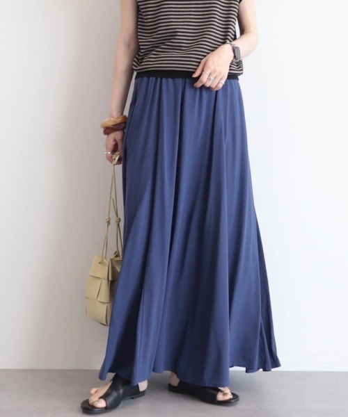 AMERICAN HOLIC（アメリカンホリック）の「サラックールギャザーフレアスカート③（スカート・レディース・ブラック/ブルー/テラコッタ・L/M）」の3枚目の写真