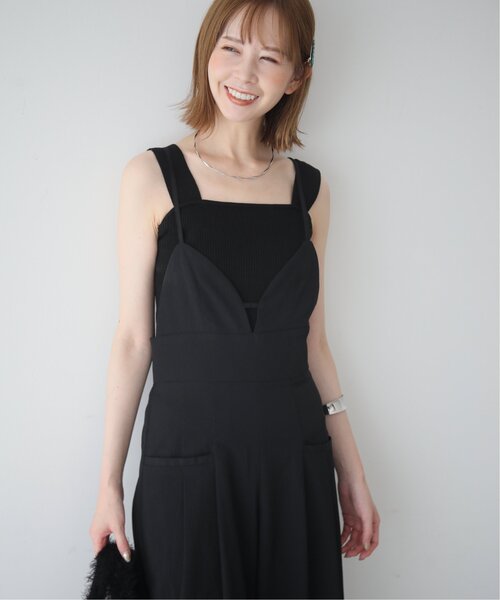 RAY CASSIN（レイカズン）の「高見え、スタイルアップが叶う1枚。タックポケットロンパース（サロペット/オーバーオール・レディース・キナリ/ブラウン/ブラック・FREE）」の17枚目の写真