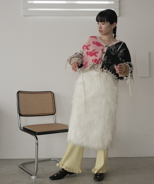 SANSeLF（サンセルフ）の「fur middle skirt【SANSeLF】sew23a025（スカート・レディース・ホワイト系その他・FREE）」の3枚目の写真