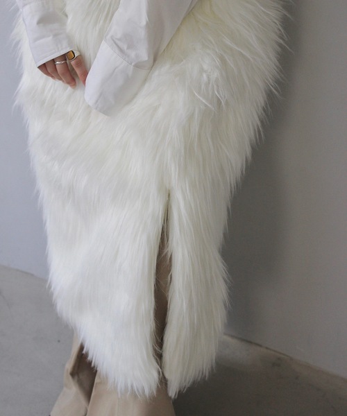 SANSeLF（サンセルフ）の「fur middle skirt【SANSeLF】sew23a025（スカート・レディース・ホワイト系その他・FREE）」の6枚目の写真