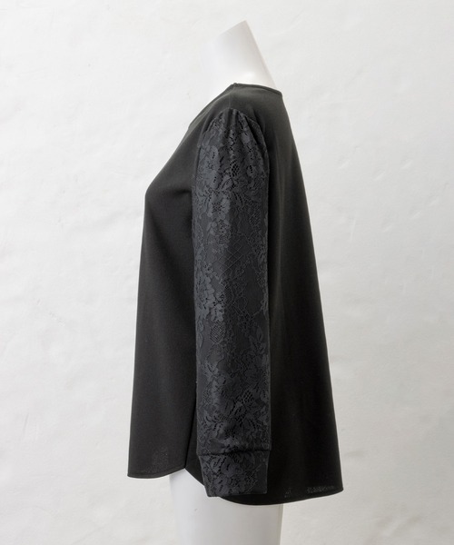alotta（アロッタ）の「袖レース切替ブラウス（シャツ/ブラウス・レディース・ホワイト/ブラック・M/L/LL/3L）」の8枚目の写真