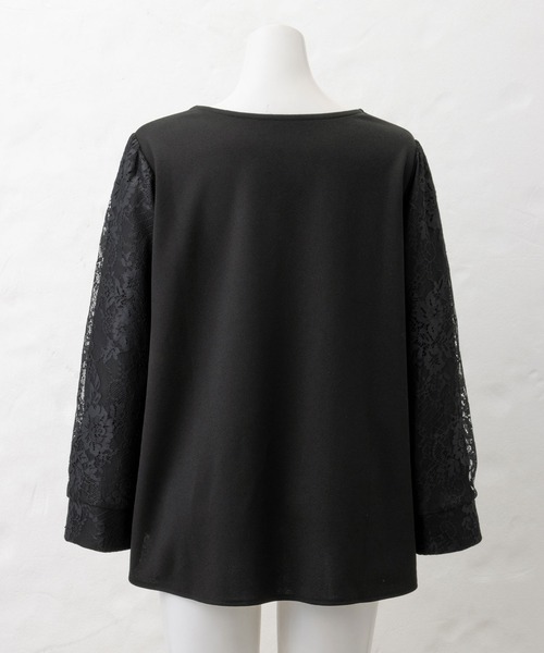 alotta（アロッタ）の「袖レース切替ブラウス（シャツ/ブラウス・レディース・ホワイト/ブラック・M/L/LL/3L）」の9枚目の写真