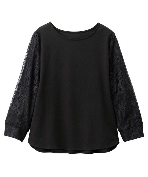 alotta（アロッタ）の「袖レース切替ブラウス（シャツ/ブラウス・レディース・ホワイト/ブラック・M/L/LL/3L）」の7枚目の写真