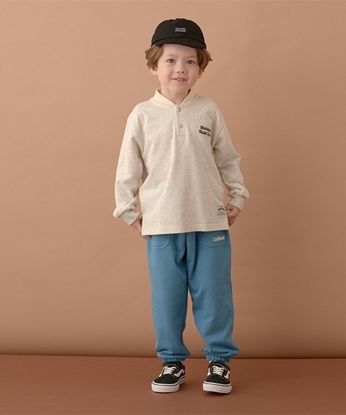 b・ROOM（ビールーム）の「スケーターラガーシャツ（Tシャツ/カットソー・キッズ・オートミール/ネイビー/モスグリーン・110cm/130cm/100cm/120cm/140cm/150cm）」の10枚目の写真