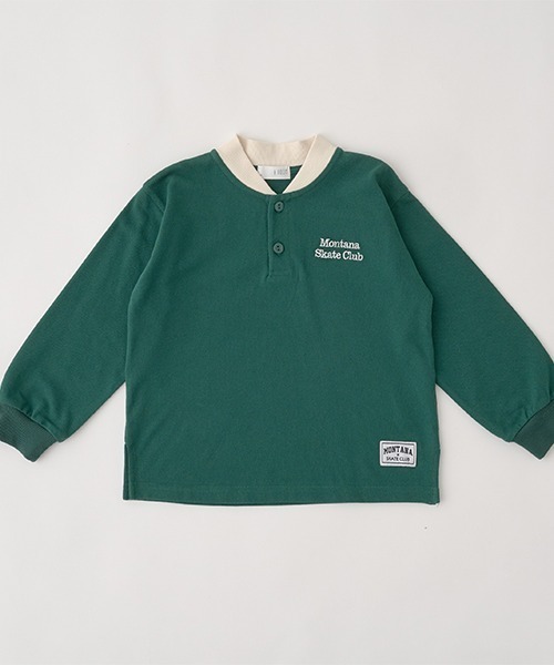 b・ROOM（ビールーム）の「スケーターラガーシャツ（Tシャツ/カットソー・キッズ・オートミール/ネイビー/モスグリーン・110cm/130cm/100cm/120cm/140cm/150cm）」の18枚目の写真