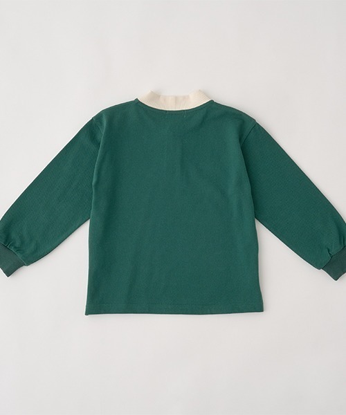 b・ROOM（ビールーム）の「スケーターラガーシャツ（Tシャツ/カットソー・キッズ・オートミール/ネイビー/モスグリーン・110cm/130cm/100cm/120cm/140cm/150cm）」の19枚目の写真