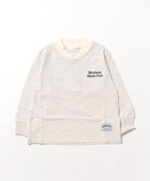 b・ROOM（ビールーム）の「スケーターラガーシャツ（Tシャツ/カットソー・キッズ・オートミール/ネイビー/モスグリーン・110cm/130cm/100cm/120cm/140cm/150cm）」の22枚目の写真