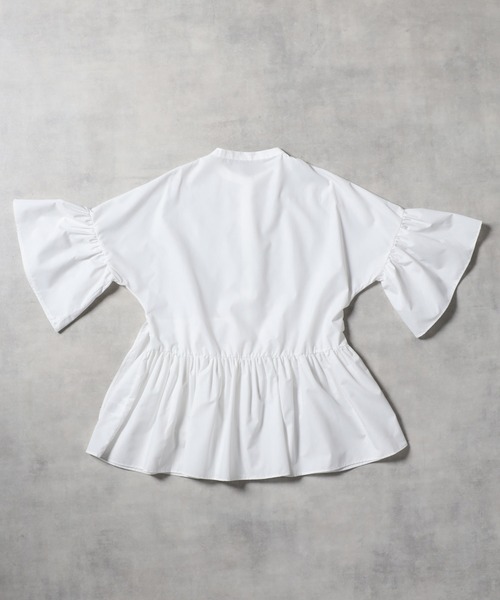 アシメフリルシャツ