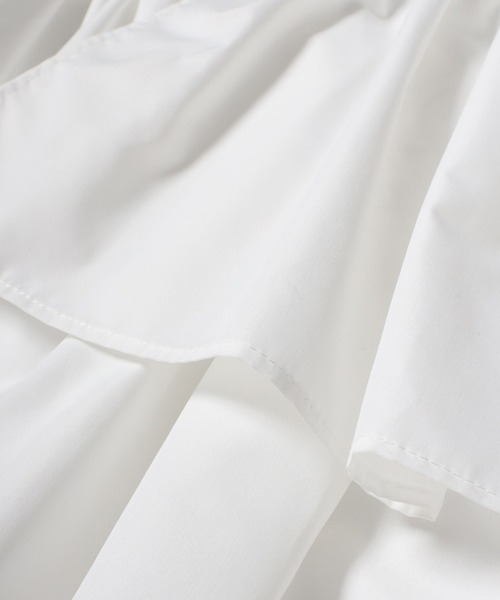 アシメフリルシャツ