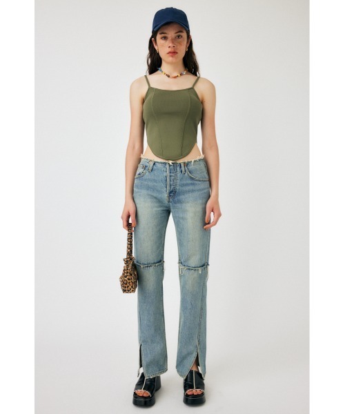 MOUSSY（マウジー）の「CORSET KNIT キャミソール（キャミソール・レディース・ホワイト/ライトパープル/カーキ・FREE）」の16枚目の写真