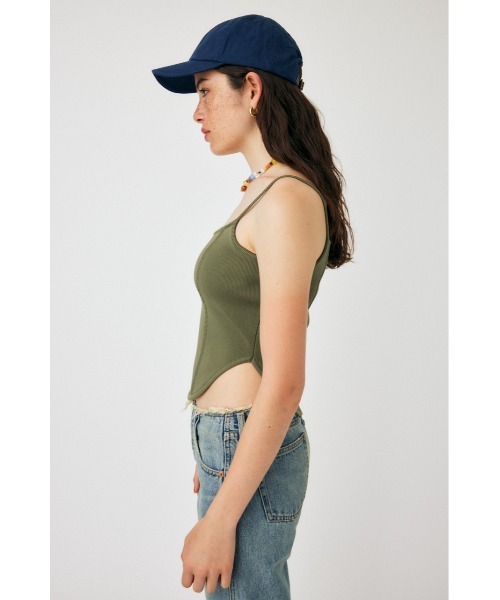 MOUSSY（マウジー）の「CORSET KNIT キャミソール（キャミソール・レディース・ホワイト/ライトパープル/カーキ・FREE）」の22枚目の写真