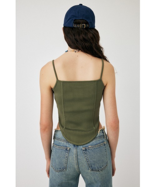 MOUSSY（マウジー）の「CORSET KNIT キャミソール（キャミソール・レディース・ホワイト/ライトパープル/カーキ・FREE）」の7枚目の写真