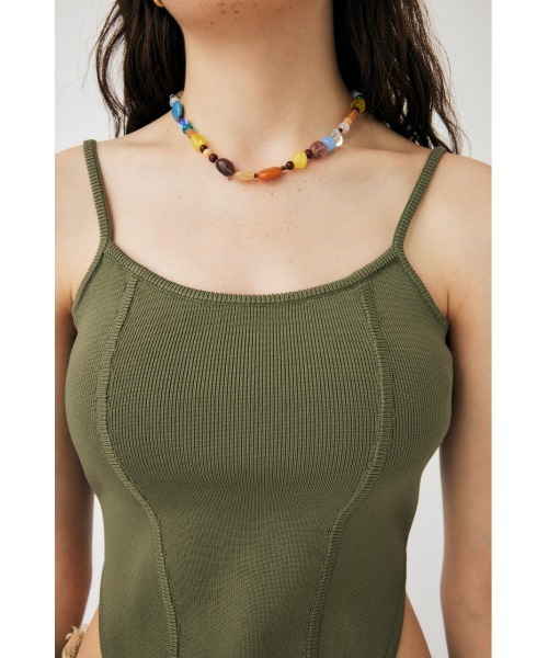 MOUSSY（マウジー）の「CORSET KNIT キャミソール（キャミソール・レディース・ホワイト/ライトパープル/カーキ・FREE）」の11枚目の写真