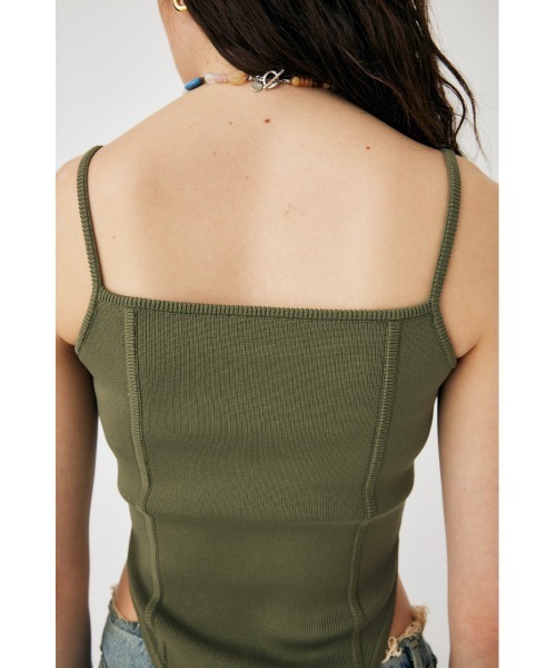 MOUSSY（マウジー）の「CORSET KNIT キャミソール（キャミソール・レディース・ホワイト/ライトパープル/カーキ・FREE）」の6枚目の写真