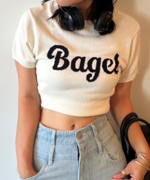 OLIVE des OLIVE（オリーブデオリーブ）の「ロゴジャガードニット　1032050060（ニット/セーター・レディース・ブラック/オフホワイト/レッド/トップグレー・FREE）」の2枚目の写真