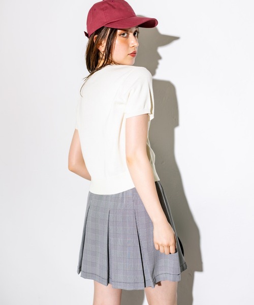 OLIVE des OLIVE（オリーブデオリーブ）の「ロゴジャガードニット　1032050060（ニット/セーター・レディース・ブラック/オフホワイト/レッド/トップグレー・FREE）」の16枚目の写真