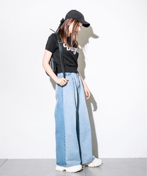 OLIVE des OLIVE（オリーブデオリーブ）の「ロゴジャガードニット　1032050060（ニット/セーター・レディース・ブラック/オフホワイト/レッド/トップグレー・FREE）」の20枚目の写真