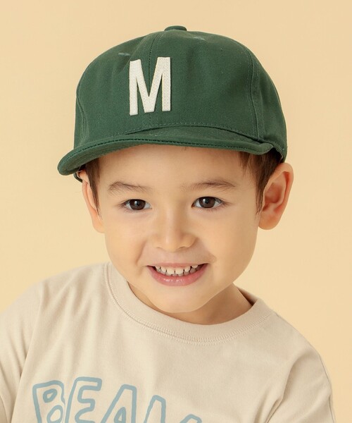 BEAMS mini（ビームスミニ）の「BEAMS mini / アルファベット ワッペン ツイルキャップ 23（キャップ・キッズ・ブラウン系その他/ダークグリーン/ピンク/ブルー系その他4・ONE SIZE）」の2枚目の写真