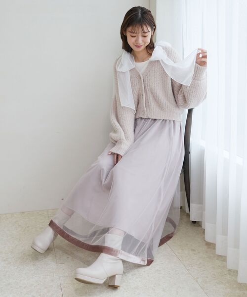 MAJESTIC LEGON（マジェスティックレゴン）の「【WEB限定XLサイズあり】フカフカヒールストレッチブーツ（ブーツ・レディース・アイボリー/ブラック・SMALL/MEDIUM/LARGE/X-LARGE）」の14枚目の写真