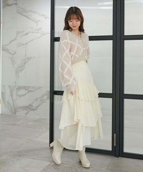 MAJESTIC LEGON（マジェスティックレゴン）の「【WEB限定XLサイズあり】フカフカヒールストレッチブーツ（ブーツ・レディース・アイボリー/ブラック・SMALL/MEDIUM/LARGE/X-LARGE）」の9枚目の写真