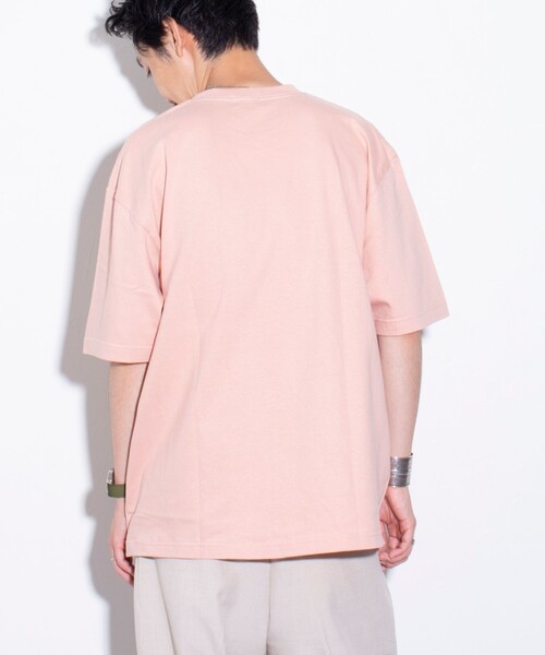 GLOSTER（グロスター）の「【限定展開】【GLOSTER/グロスター】ルーズ クルーネックTシャツ ベーシック（Tシャツ/カットソー・メンズ・ブラック/ホワイト/コーラルピンク/ベージュ・S/M/L/XL）」の19枚目の写真