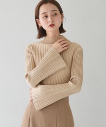 CLEIO | 【CLEIO】二重臼ベルスリーブハイネックニット(ニット/セーター)