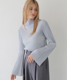 CLEIO | 【CLEIO】二重臼ベルスリーブハイネックニット/DOUBLE MILL BELL SLEEVE HIGH NECK KNIT/986-10626(ニット/セーター)