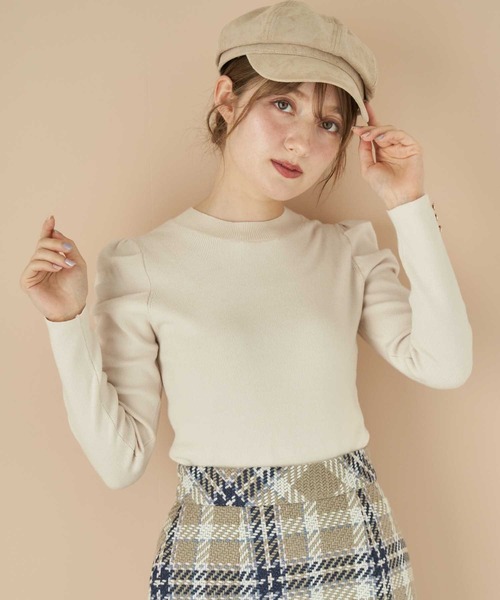 NOELA（ノエラ）の「パワショルハイネックニット（ニット/セーター・レディース・オフホワイト/ブラウン/ボルドー/ブラック・フリー）」の2枚目の写真