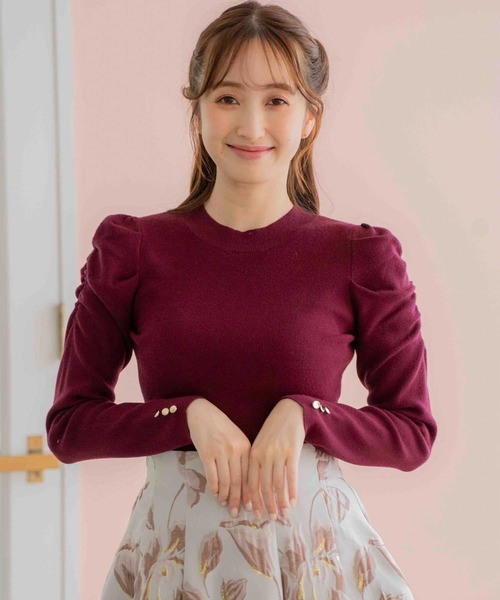 NOELA（ノエラ）の「パワショルハイネックニット（ニット/セーター・レディース・オフホワイト/ブラウン/ボルドー/ブラック・フリー）」の4枚目の写真