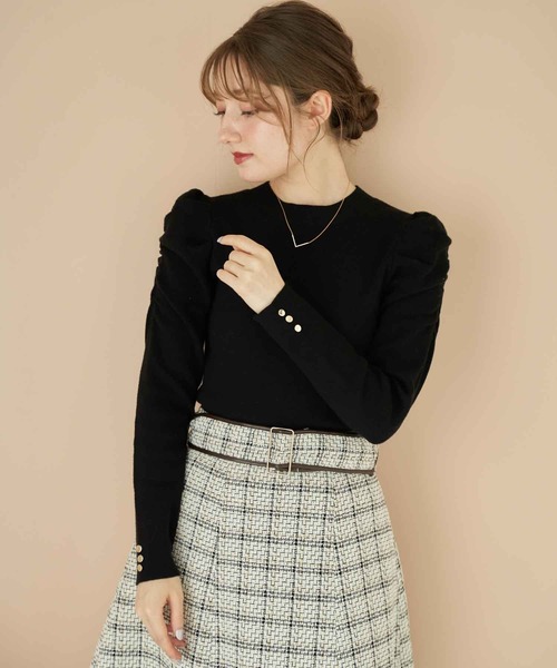 NOELA（ノエラ）の「パワショルハイネックニット（ニット/セーター・レディース・オフホワイト/ブラウン/ボルドー/ブラック・フリー）」の5枚目の写真