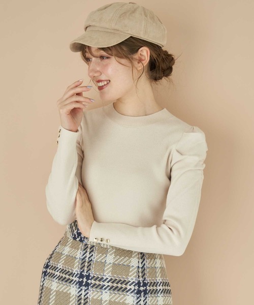 NOELA（ノエラ）の「パワショルハイネックニット（ニット/セーター・レディース・オフホワイト/ブラウン/ボルドー/ブラック・フリー）」の9枚目の写真