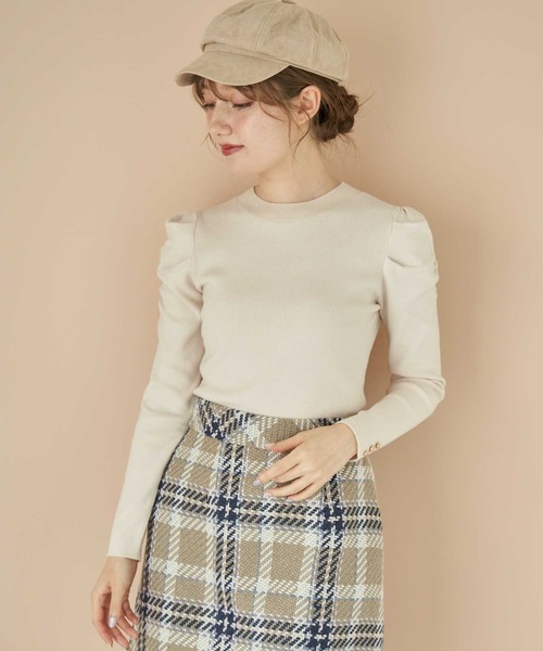 NOELA（ノエラ）の「パワショルハイネックニット（ニット/セーター・レディース・オフホワイト/ブラウン/ボルドー/ブラック・フリー）」の10枚目の写真