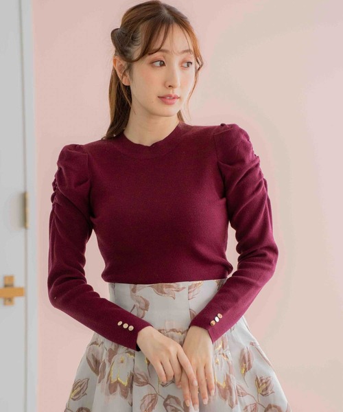 NOELA（ノエラ）の「パワショルハイネックニット（ニット/セーター・レディース・オフホワイト/ブラウン/ボルドー/ブラック・フリー）」の13枚目の写真