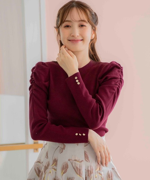 NOELA（ノエラ）の「パワショルハイネックニット（ニット/セーター・レディース・オフホワイト/ブラウン/ボルドー/ブラック・フリー）」の14枚目の写真