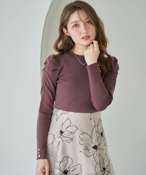 NOELA（ノエラ）の「パワショルハイネックニット（ニット/セーター・レディース・オフホワイト/ブラウン/ボルドー/ブラック・フリー）」の18枚目の写真